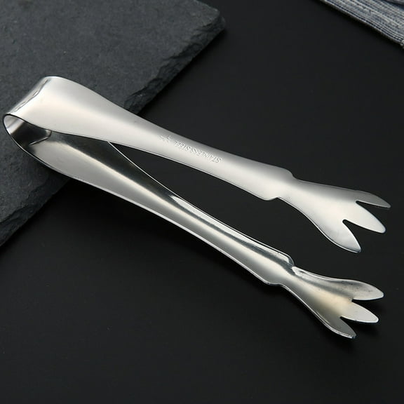 FONDOTIN Stainless Steel Tongs Set of 4, Portable and Practical for Home, Bar, Kitchen Use