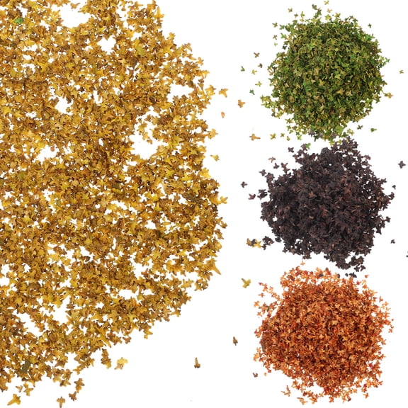 RENACLIPY 4Packs Nylon Artificial Leaves for DIY Micro Landscape and Scene Layout