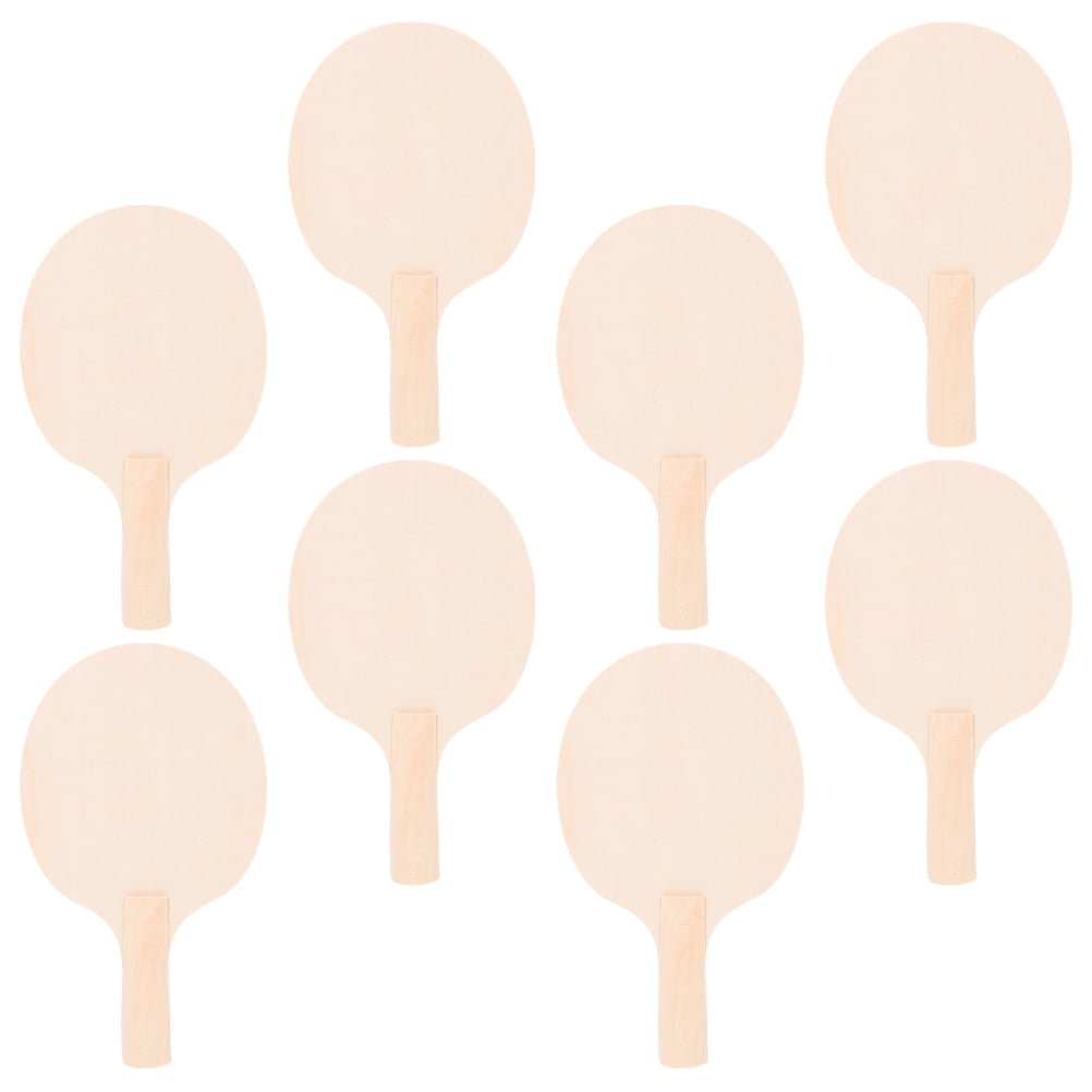 Worgeous Diy Table Tennis Paddle Blanks Yellow Hobbyists Training 4 Pair 10.0*5.9*0.8in