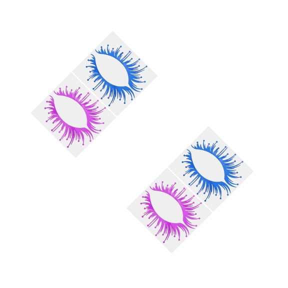 Worgeous 4 Pairs Car Headlight Eyelashes Stickers Reflective Eyelash Decals Enhance Night Driving Safety Car Lamp Sticker Headlight Eye Stickers