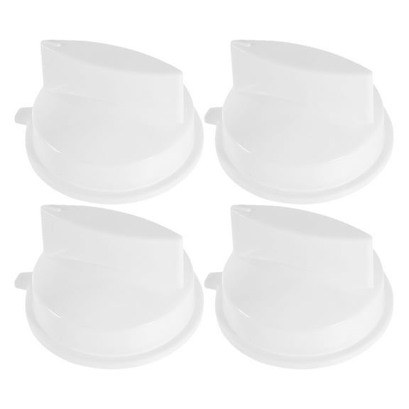 Worgeous  4 Pcs Baseboard Heater Knob Control Panel Cover for Stove White Plug Air Conditioner Round