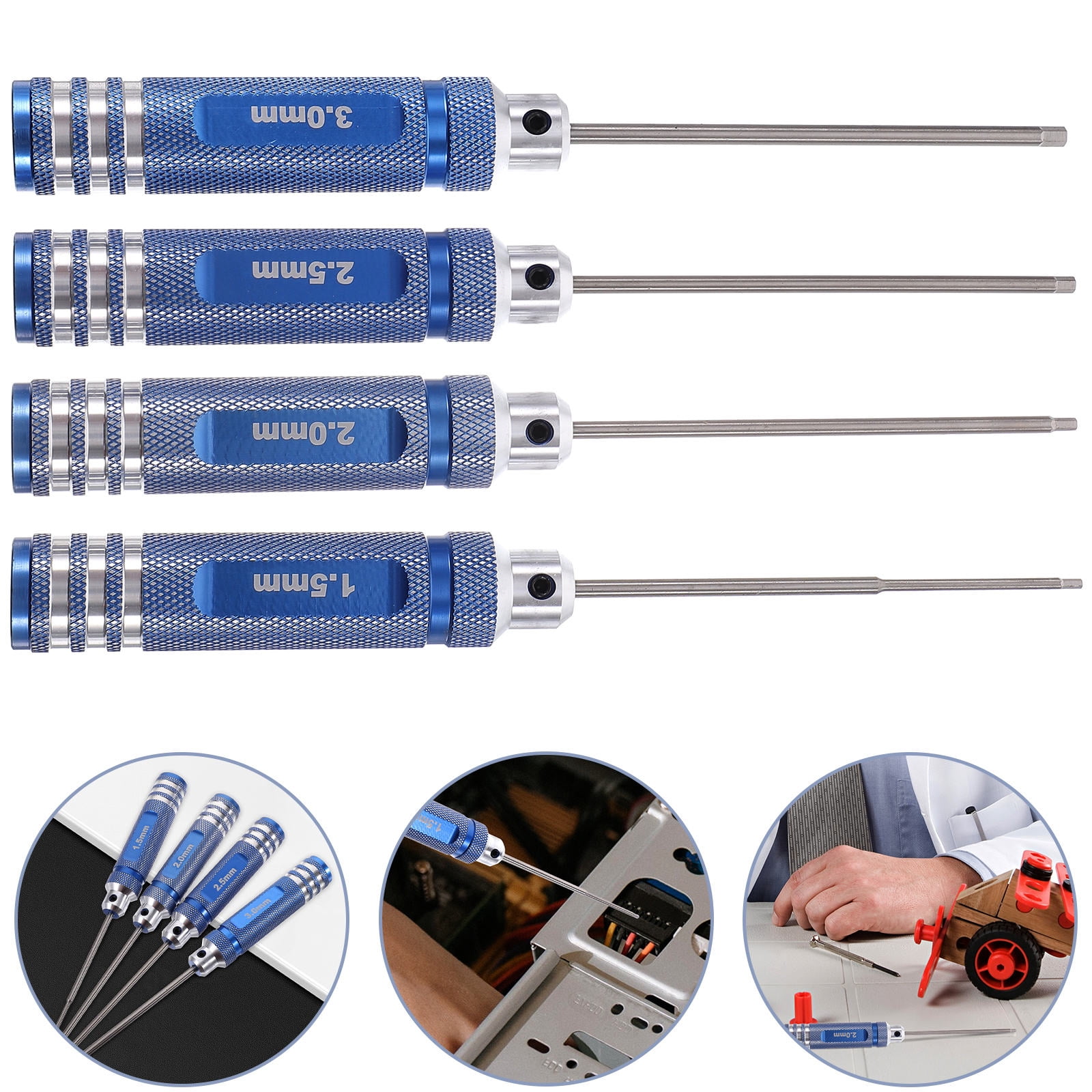Worgeous 4 Pcs Bit Key Screwdriver Practical Set Multi-size