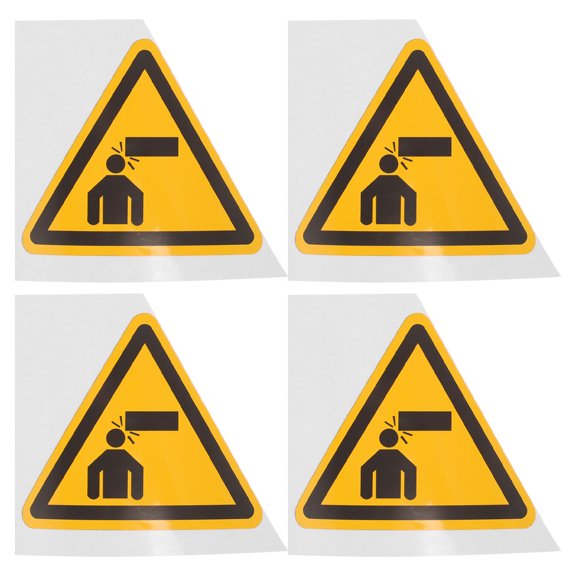 Worgeous 4 Pcs Caution Sign Warning Modification Grinder Stickers Palette Yellow