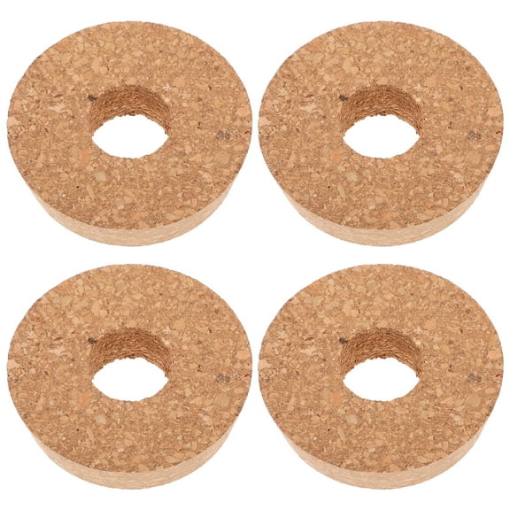 Worgeous 4 Pcs Cork Glass Lid for Plant Vase Vases Hydroponic Vase 8.50X8.50X1.80CM Khaki