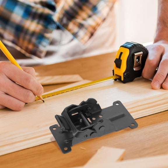 Worgeous 4 Pcs Folding Hinge Table Legs Adjustable Heavy Duty Hinges Black