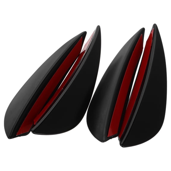 Worgeous 4 Pcs Gear Funnel Car Spoiler 12.90X2.80X2.00CM Black