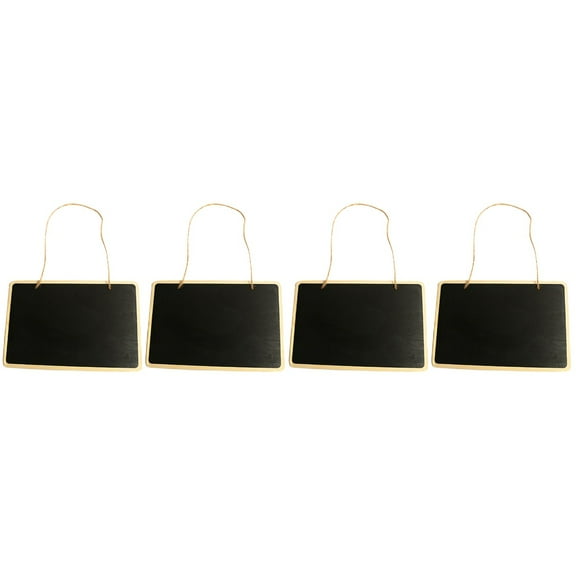 Worgeous 4 Pcs  Hanging Chalkboard Sign Small Blackboard Hanging Memo Message Board for Kitchen Home Crafts Menus Florists Events 30x20CM