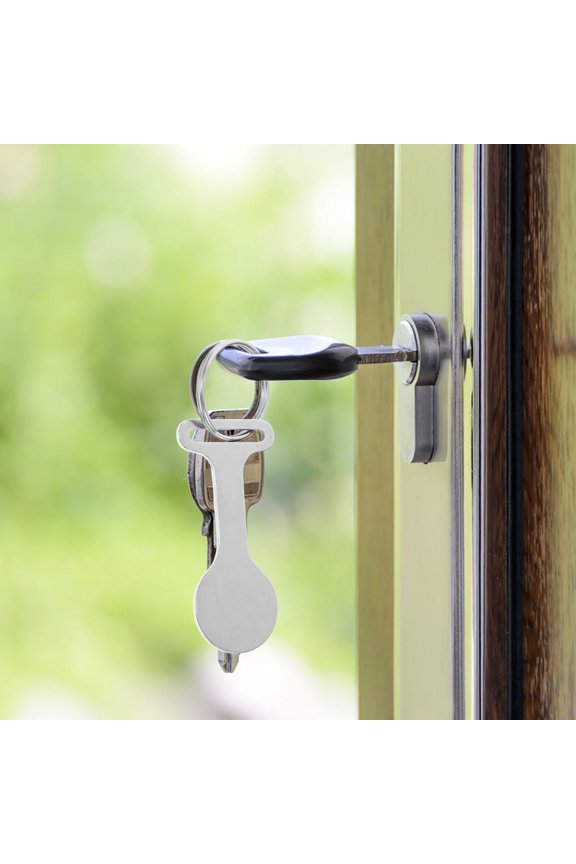 Worgeous  4 Pcs Keyring Shopping Trolley Token Keychain Fake Quarters Silver