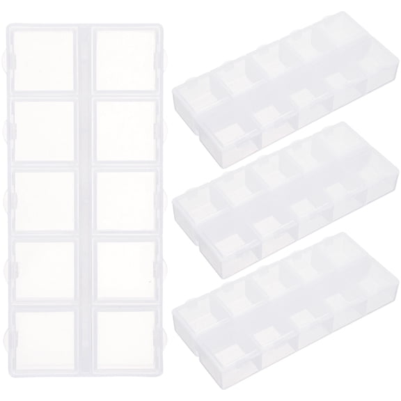 CIMAXIC 4Pcs Small Divided Box Plastic Storage Organizer for Women on Valentine's Day
