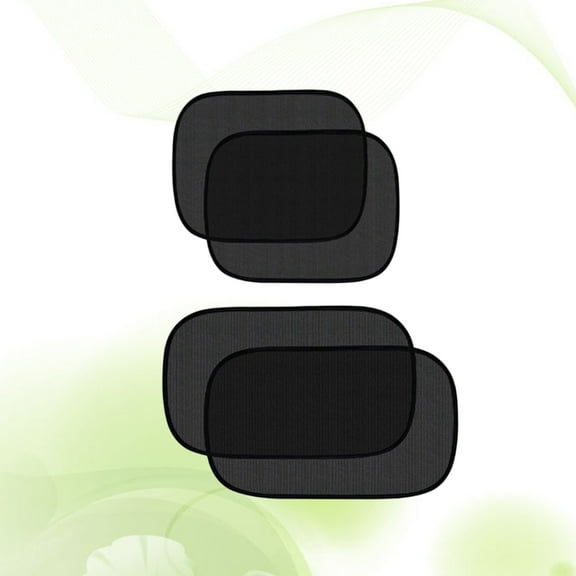 Worgeous  4 Pcs Shades Sun Screen for Car Window Visors Cars Removable Tint Black