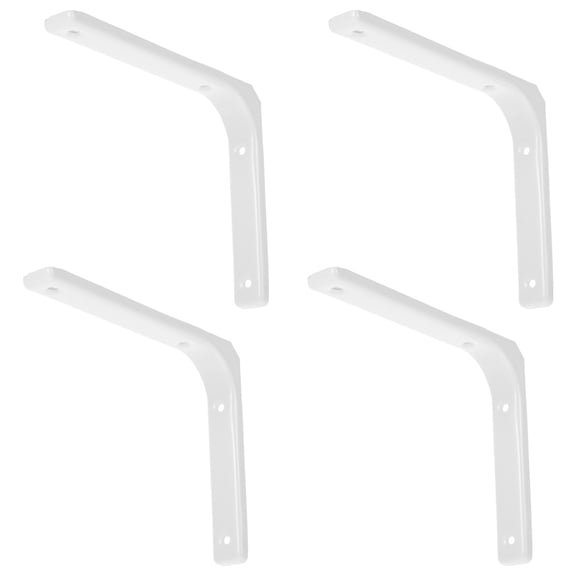 HINTRMENT 4Pcs Stainless Steel L Bracket Decorative Corner Brackets White For Homeowners