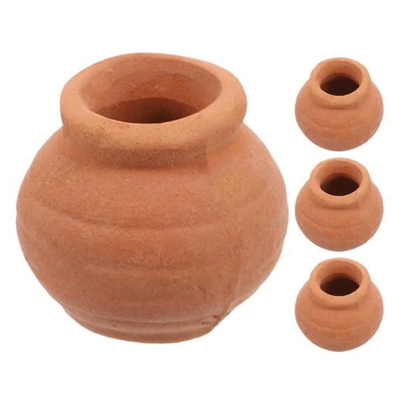 Worgeous 4 Pcs Succulent Flower Pot Home Decor Animals Handicraft Figurines Interior Red