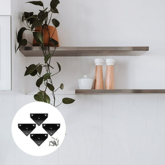 Worgeous  4 Pcs Support Frame Shelf Squares Table Corner Bracket