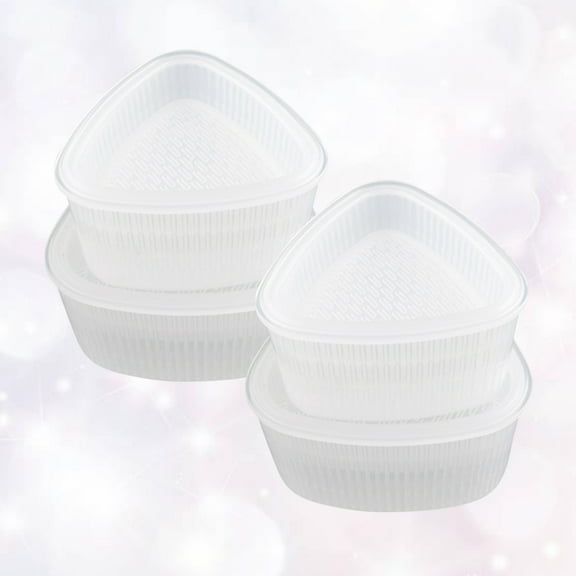 Worgeous 4 Pcs Sushi Maker Sushi Mold Set Sushi Mold Maker Child 8X8CM White