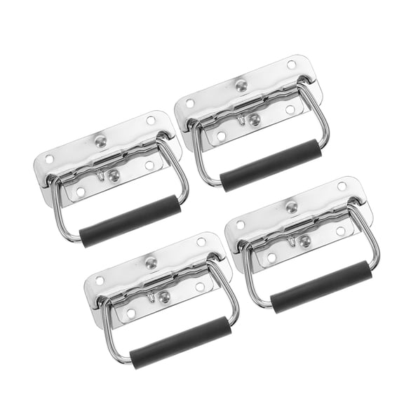 Worgeous 4 Pcs Universal Case Handle Replacement for Luggage and Tool Boxes Metal Carrying Handles for DIY Projects Case Carrying Handle Multi-Use Case Carrying Handle