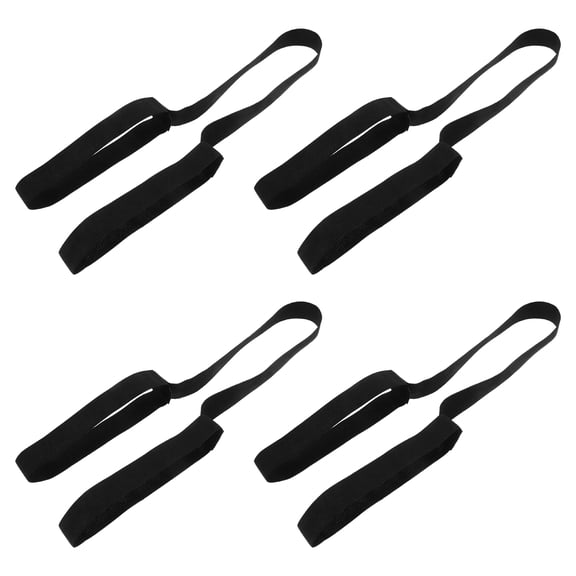 Worgeous 4 Pcs Yoga Mat Straps Thick Mats for Women Gymnastics Black