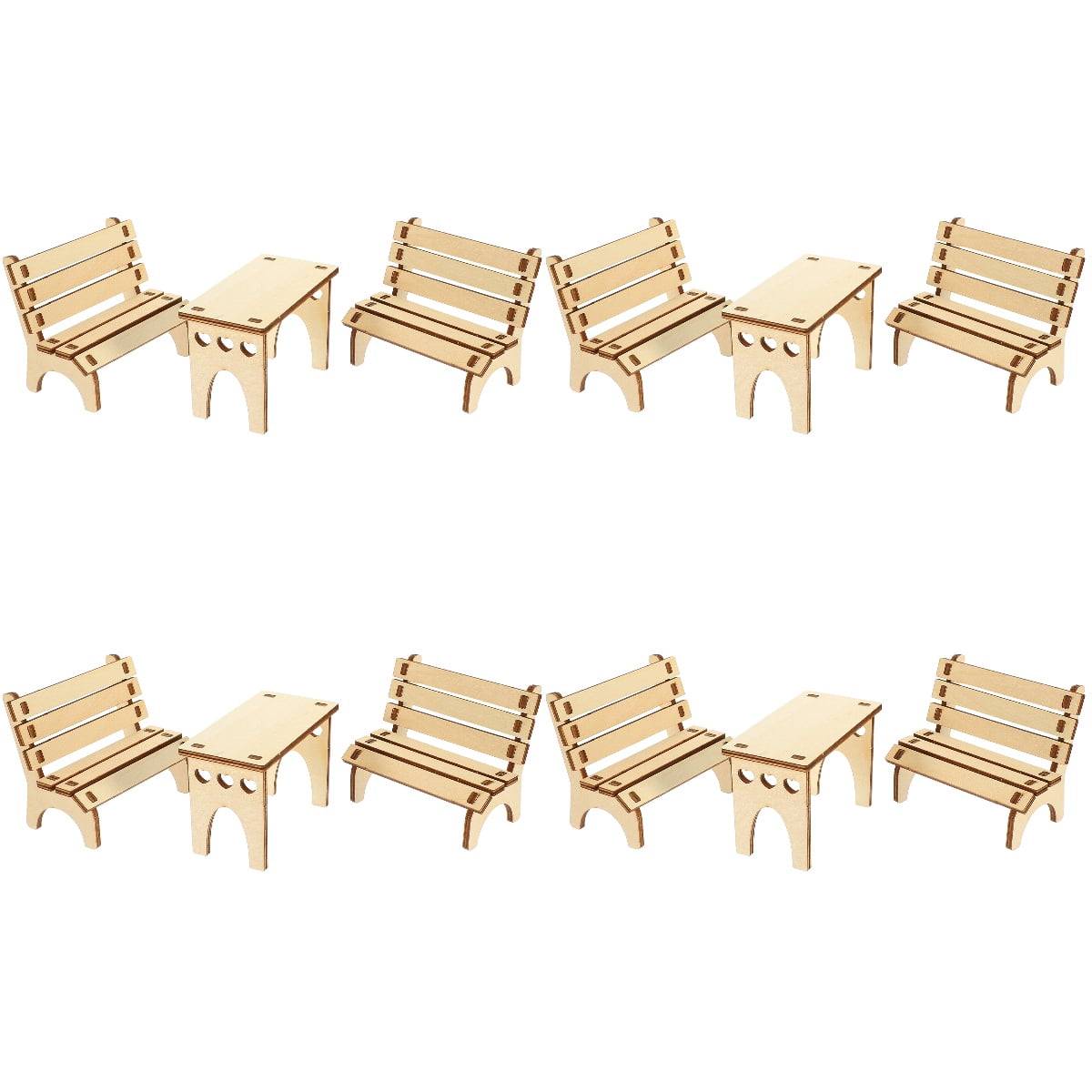 Photo inspiration: Custom Hamster Cage Decorative Accessories Reference: Worgeous 4 Sets DIY Hamster Wood Table And Bench Toy