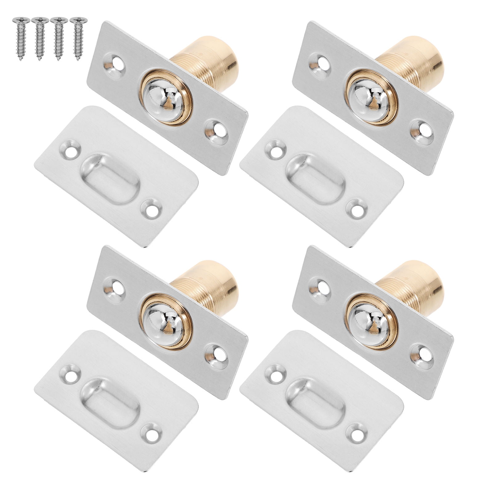 Juvielich 10-Pack Door Ball Catches - Brass Tone, 0.31" Dia, For Cabinets, Closets & French Doors - View #8