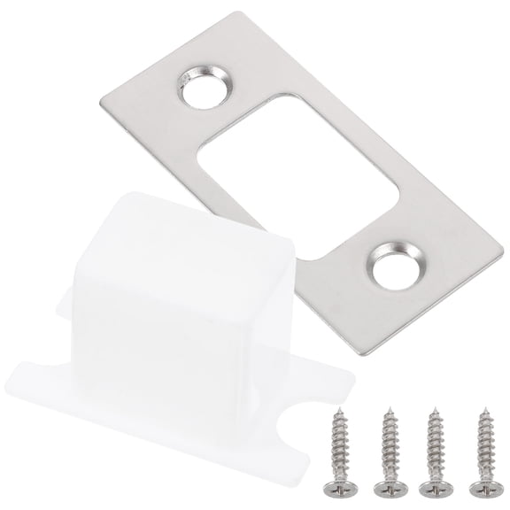 Worgeous 4 Sets Door Lock Guide Hinge Latch Plate Stopper Strip Baby