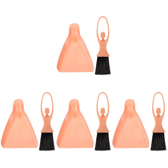 Worgeous 4 Sets Mini Dustpan and Brush Set for Hamster Small Hamster Cage