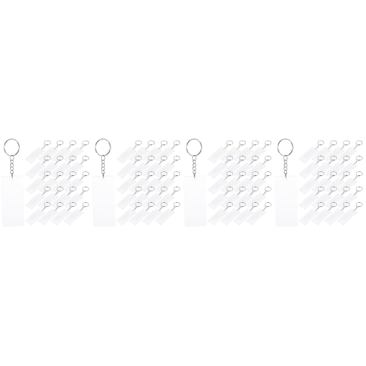 Worgeous 4 Sets of Acrylic Key Chains Blanks Place Cards Acrylic Blank ...