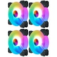 thumbnail image 1 of Worgeous 4 pcs  Case Fans 14CM Desktop Computer RGB Fans Computer Cooling Fans Lighting Fan, 1 of 8