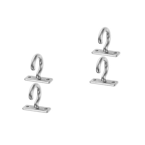WHAMVOX HOMEMAXS 4 pcs Ceiling Hooks Stainless Steel Mount Hooks for Clothes and Plants Perfect for Bathroom and Kitchen Use