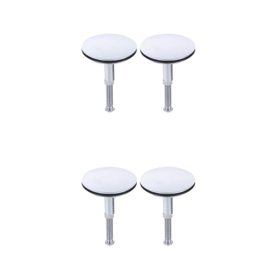 Worgeous 4 pcs Metal Sink Hole Cover Brass Bath Drain Flat Seal Waste Plug For Bathroom Sink Stopper And Bathtub Overflow Plug Replacement