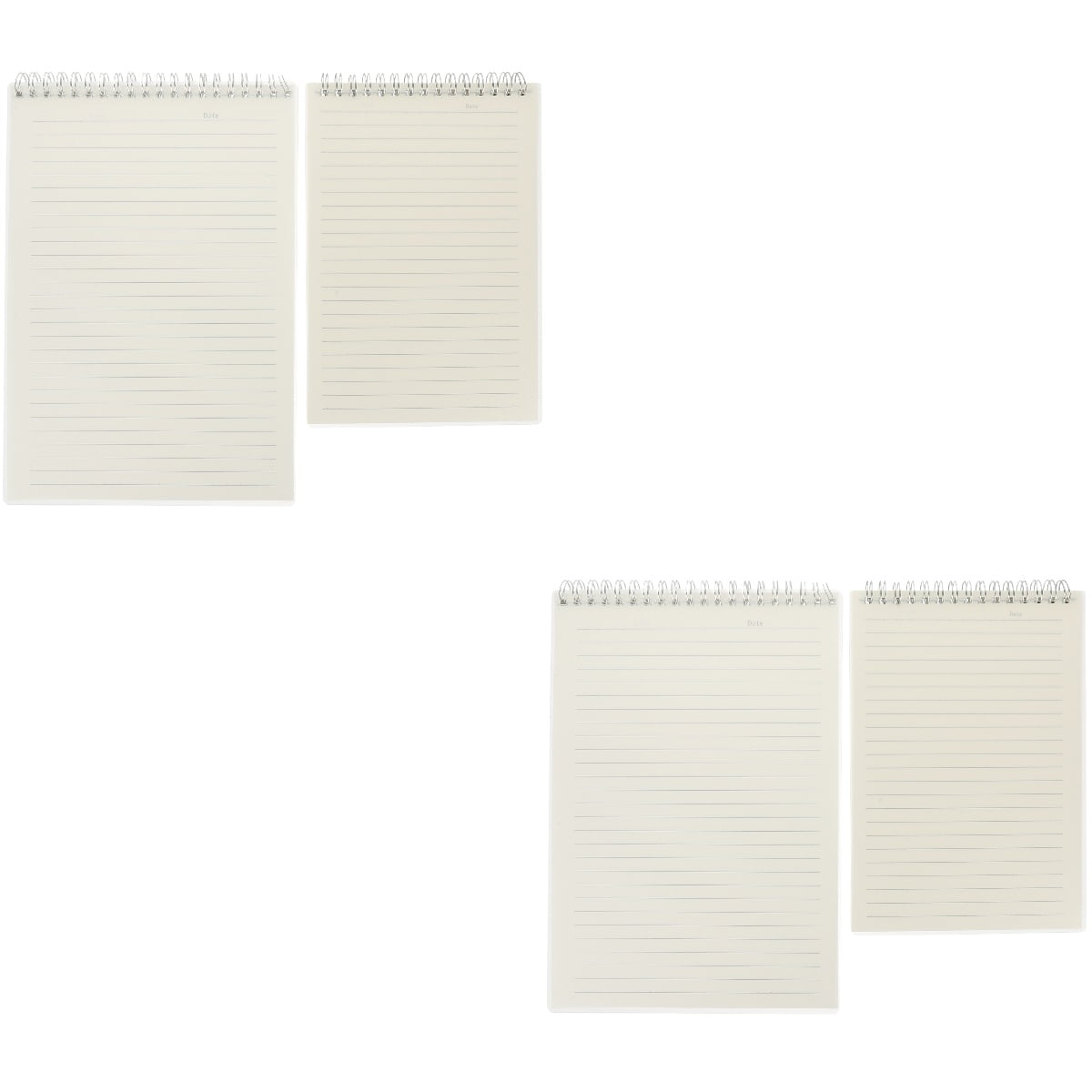 Worgeous 4-Pack Small Spiral Notebook Set for Office, Students, Journaling, Study Notes, and Daily Writing