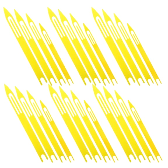 WHAMVOX Netting Repair Tools, Plastic Weaving Shuttles, Yellow, 40Pcs