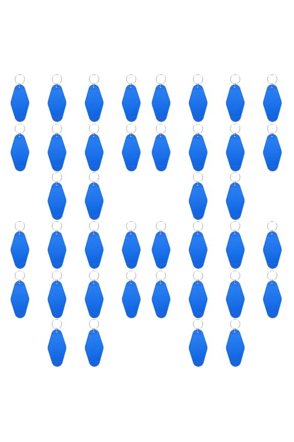 40 Pcs Rhombus Luggage Labels Blank Luggage Tags Plastic Keychain Tags Backpack Labels