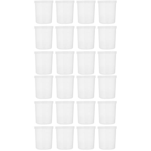 Worgeous 40 Pcs Specimen Collection Cups Plastic Sample Measuring Cups Testing Cups 100ml