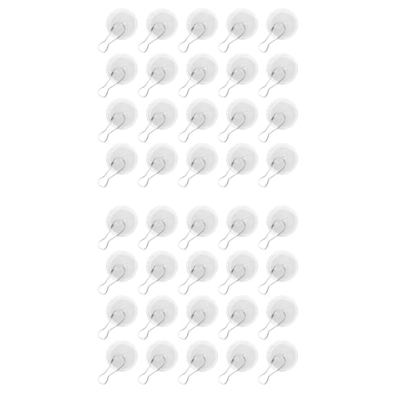 Worgeous 40 pcs Ceiling Hooks Self Adhesive Clear Hooks Adhesive Ceiling Hooks Heavy Duty Hanging Buckle Hooks