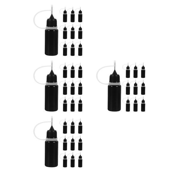 Worgeous 40 pcs Pointed Tips Plastic Bottles Fine Tip Dropper Bottles Refillable Bottle For Precise Small Gluing Projects Liquid Application