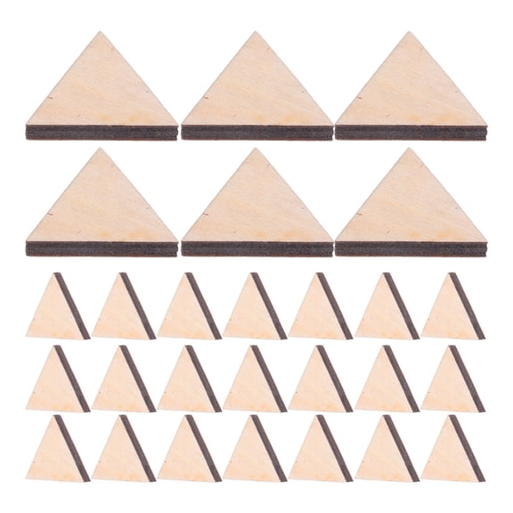 Worgeous 40pcs Wood Triangles for Crafts Unfinished Wooden Tiles DIY Craft Supplies for Home Decoration Office Commercial Use Craft Wood Pieces