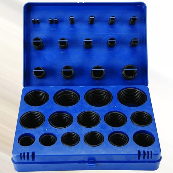 Worgeous 419PCS Set Electrical Gasket Ring Assortment Kit with Insulation Gasket Washer Seals for Air Conditioning Automotive Boat RV Blue