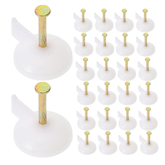 WORGEOUS  45 Pcs Thumbtack Screw Hook Screws Seven-character Right Angle Ceiling White