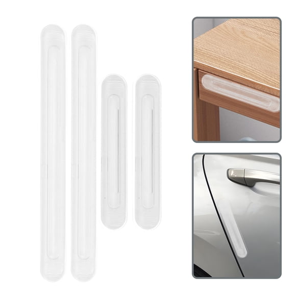Worgeous 4PCS Car Door Edge Guards Clear Silicone Protector Bumpers for Cars Cabinets and Walls Multi Purpose