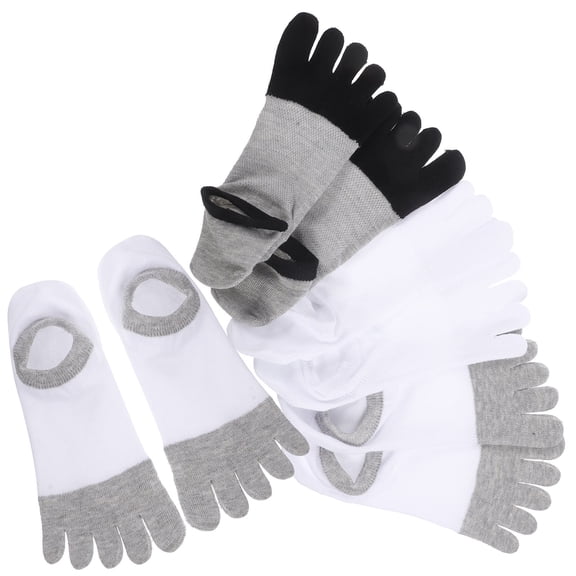 Worgeous Toe Socks Women Toe Socks Cotton 4 Pairs 9.8x3.9x0.2in