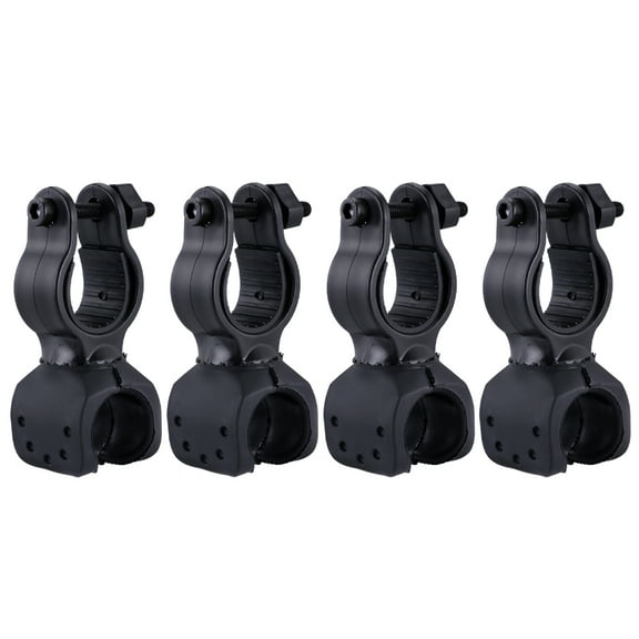 Worgeous Light Bracket Mount Flashlight Mount 4 Pcs Black Metal Screw