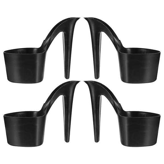 4Pcs High Heel Planter Set Plastic Decorative Flower Pots for Gardening and Bonsai