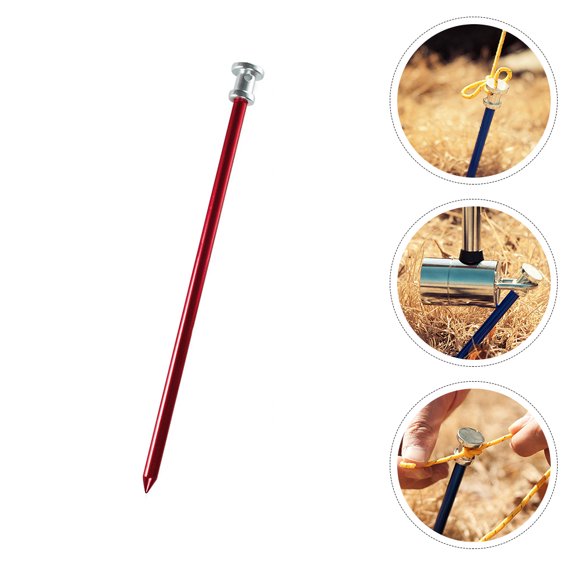 Worgeous Aluminium Alloy Tent Pegs Preventing Rope Slipping Beach 4Pcs