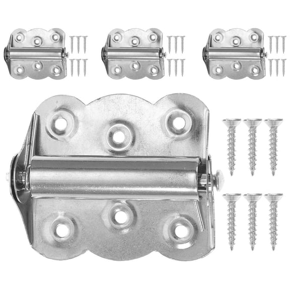 Worgeous Spring Hinge for Screen Door Flat 4Pcs Stainless Steel for Cabinet Installation