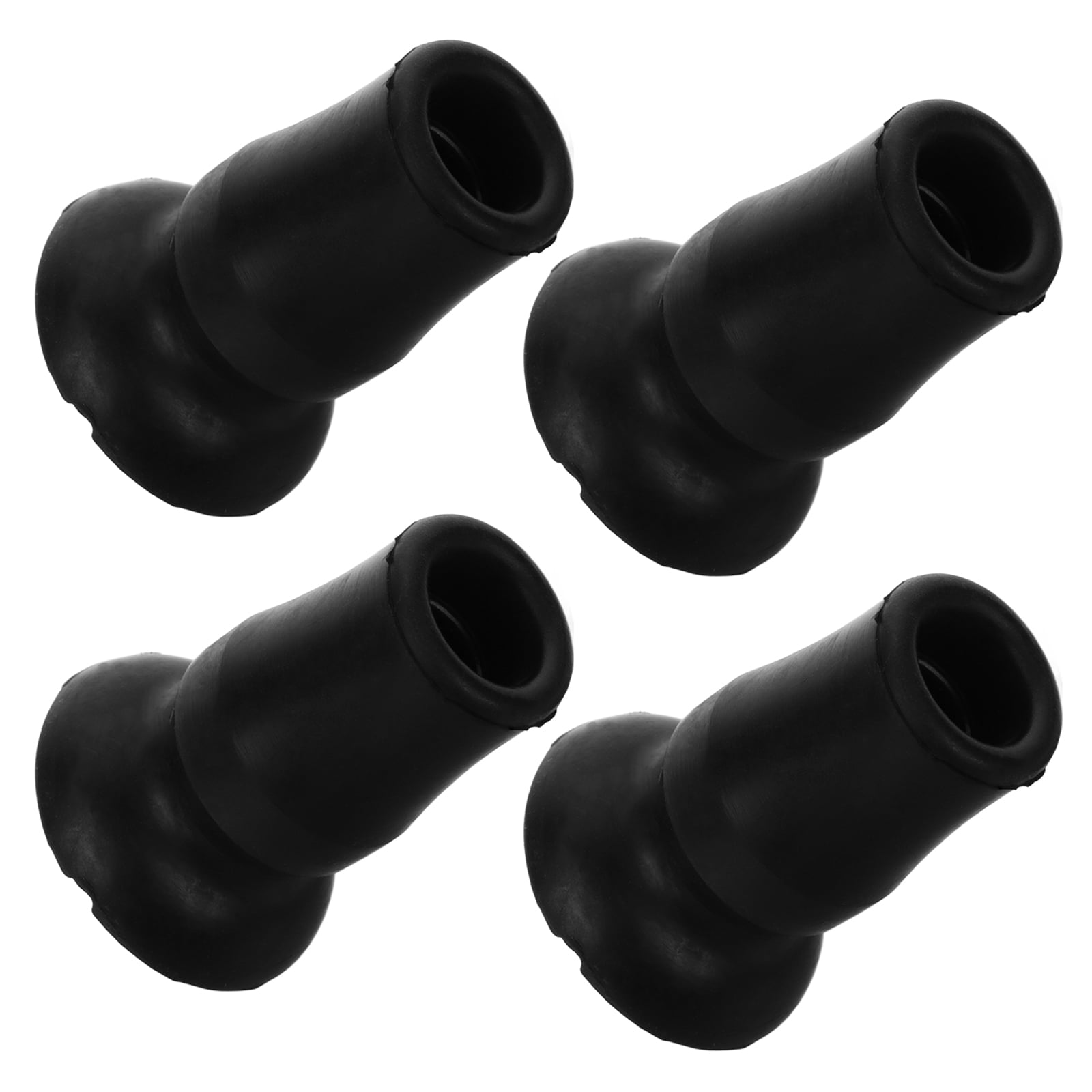 Worgeous 4Pcs Walking Pole Tip Replacement Cane Tip Winter Trekking Pole Foot Cover Crutch Accessory