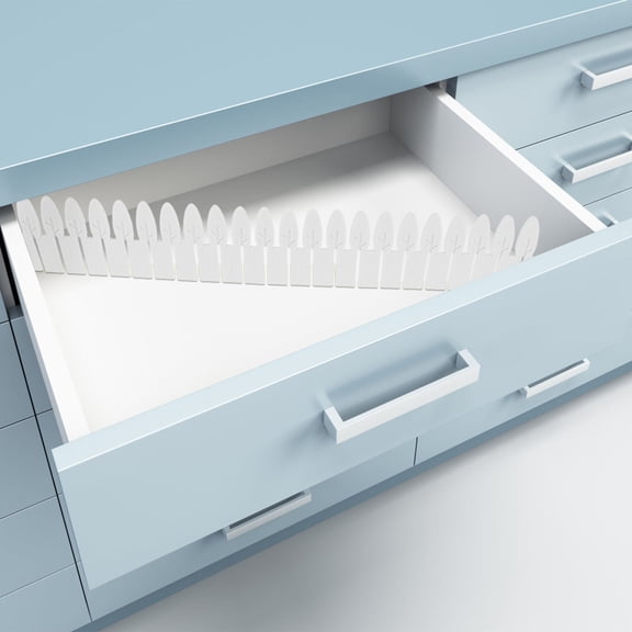 Worgeous 4pcs Adjustable Drawer Dividers Plastic Drawer Separators Multi-Functional Drawer Partition Boards Clothes Dividers For Closets
