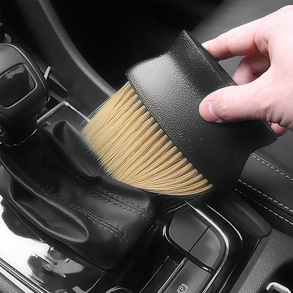 RENACLIPY 4-Pack Yellow Interior Car Dust Brushes, ABS Material, Soft Cleaning Tool for Car Dashboard and Vents