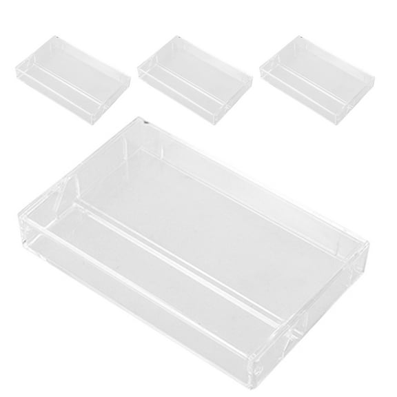SEWCHICS Cassette Tape Storage Box For Collecting 4Pcs 4.24x2.75x0.63In