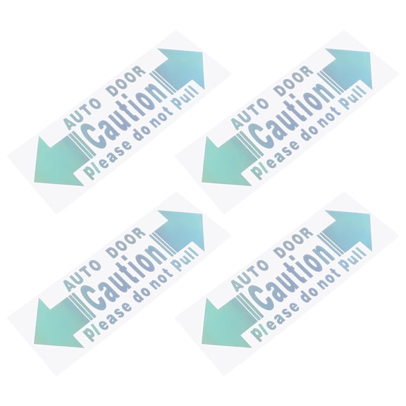 Worgeous 4pcs Caution Automatic Door Driver Will Open Do Not Pull Touch Warning Sign For Car Auto Window Waterproof Decal Safety Adhesive Stickers