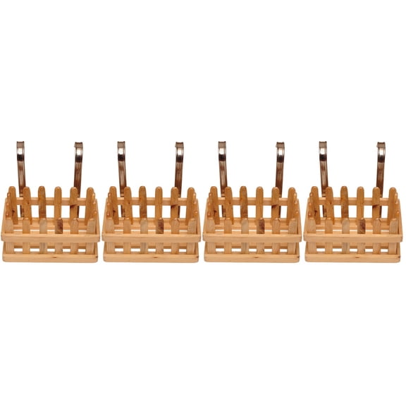 Worgeous 4pcs Creative Shower Basket Bathroom Special Wooden Storage Basket Over the Bathtub Basket