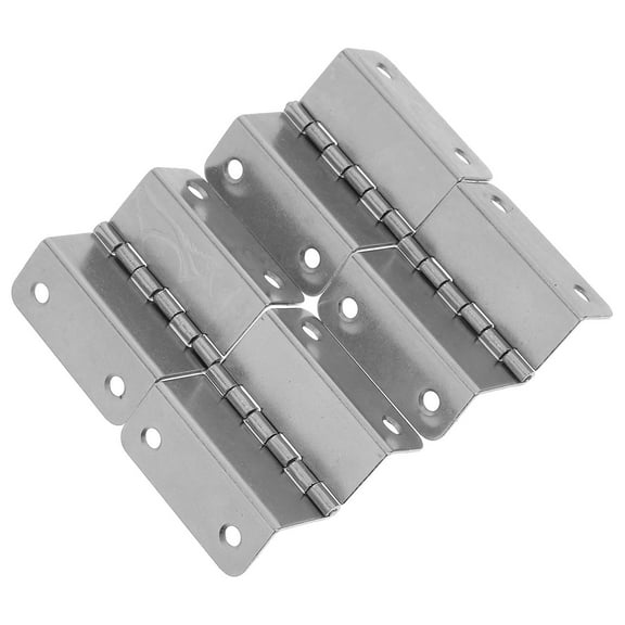 Worgeous 4pcs Four-Fold Hinges For Wooden Boxes And Furniture Cabinet Doors Metal Folding Hinges 180-Degree Cabinet Door Expandable Hinges